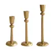 Estilo Instagram Simples e Criativo Artesanato de Ferro Fundido Suporte de Vela Dourado Decoração para Cafés, Pousadas, Quartos Modelo e Decoração de Casa