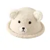 Sombrero de Pescador de Oso para Mujer en Otoño e Invierno, Sombrero de Cubeta Cálido, Lindo Sombrero de Peluche para Estudiantes Viajando para Protegerse del Frío, Lindo Sombrerito para Mujeres