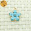 Serie de Flores DIY Accesorios de Joyería de Aleación Coreana Colgante Individual Flor de Cinco Pétalos Multicolor Cabeza de Flor Cuerda Huevo Flor Cuerda de Mano