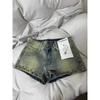 Shorts Jeans Retrô Estilo Americano Plus Size para Mulheres, Design de Verão com Rebites, Shorts Ultra-Curtos, Hot Pants que Moldam o Quadril