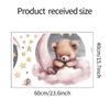 Boa noite urso estrelas nuvens adesivos de parede quentes quarto de criança jardim de infância papel de parede decorativo adesivos de PVC autoadesivos