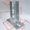 Conector de base aberta em aço em forma de C, contraventamento sísmico, âncora galvanizada sem solda, suporte de montagem para painel solar fotovoltaico.