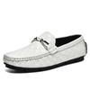 Capa superior piel de vaca zapatos de guisantes en relieve zapatos populares para conducir perezosamente zapatos casuales británicos cuero genuino piel de vaca zapatos de hombre