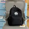 Bordado de Cachorrinho Macio e Fofo Estilo Healing Mochila Estudante na Cor Pêssego Claro, Estilo Fresco de Verão, Mochila Pequena para Viagem de Melhores Amigos