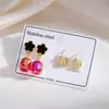 Estilo Retro Francés Trébol de Cuatro Hojas Colgante Largo de Gota de Agua Juego de Pendientes Pendientes de Diseño Transfronterizo de Lujo Ligero con Sentido del Temperamento
