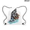 Nuevo producto 3D: Robot espacial Astro Bot, pantalones con bolsillo con solapa y cordón ajustable, mochila escolar portátil de gran capacidad con cordón ajustable, impermeable.