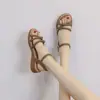 Sandalias Romanas Casuales de Moda Verano 2026 para Mujer, Suela Suave, Tira con Hebilla de Una Sola Línea, Tacón Grueso, Suela Plana, Sandalias Versátiles