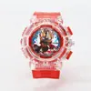 Reloj infantil de Iron Man Estudiante de primaria Superhéroe de Marvel luz intermitente luminoso electrónico para niños reloj de cuarzo de alfabetización