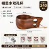 Taza de Madera Carbonizada Sanchuang Taza de Madera Creativa Taza de Té Antiescaldado de Madera Maciza Vaso para Whiskey