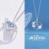 Conjunto de Colares de Três Peças de Mel Estrela e Lua para Melhores Amigas Estudantes, Presente de Aniversário de Amor Versátil, Drop Shipping de Uma Peça, Fresco e Doce