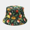 2026 Creativo Nuevo Patrón de Frutas Sombrero de Pescador Estilo Europeo y Americano Unisex para Exteriores Casual Protección Solar Sombrero para el Sol Sombrero de Cubo Reversible
