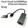 Adaptador USB-C para Ethernet Gigabit USB RJ45 Conector de Rede Cabeada para Laptop Celular 1000Mbps Transfronteiriço