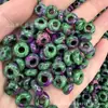 Contas de cristal natural ágata jade com furo grande 5*10mm contas de ábaco acessórios para colar pulseira DIY feitos à mão