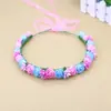 Acessórios de Cabelo Estilo Coreano, Faixa de Cabeça com Flor Rosa Estilo Boho para Praia, Guirlanda de Cabeça para Noiva e Madrinhas, Pulseira no Atacado