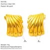 Pendientes de Acero Inoxidable Plegados de Lujo Ligero Transfronterizos para Mujer, Moda Europea y Americana, Diseño de Nicho, Pendientes de Acero de Titanio en stock