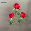 3 Rosas de Montanha Nevada, Rosas com Núcleo Envolto, Arranjo de Flores para Casamento, Decoração de Interiores e Paisagismo, Flores Artificiais, Flores Simuladas