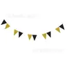 Decoración festiva de fiesta de cumpleaños diseño banderín de bronceado color dorado banner de banderines triangulares de papel ondulado