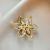 Elegante broche de pedrería, accesorio de aleación para corsage, hebilla de bufanda estilo coreano, pasador antideslizante, flor de rosa, dulce diseño floral
