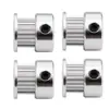 Polea de distribución 2GT para impresora 3D, polea de transmisión de 16/20/40 dientes para polea de accionamiento de motor paso a paso con ancho de correa de 6/10 mm