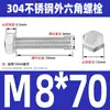 Ventas Directas de Fábrica M3-M12 GB 304 acero inoxidable Tornillo hexagonal exterior cabeza hexagonal tornillo hexagonal