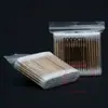 Hisopos de Algodón Doble Punta, Palillos de Madera, Hisopos de Algodón Sanitarios, 100 Piezas, Hisopos de Algodón Bordados, Palillos de Belleza, Hisopos de Algodón para Maquillaje, Recogedores de Oídos