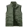 Chal de talla grande modelo 1906 para primavera, verano y otoño, ropa de trabajo casual multibolsillos para hombre para fotografía al aire libre y pesca