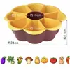 Prato Rotatório para Fondue, Travessa de Legumes, Artefato de Preparo de Alimentos Doméstico de Cozinha, Cesta Escorredora de Legumes, Prato Giratório