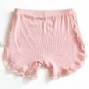 Pantalones de seguridad para niñas de verano, tallas medianas y grandes, antideslizantes, finos, de algodón puro, con encaje en la entrepierna.