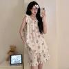Recién Llegado Pijama de Verano para Mujer Traje de Shorts de Algodón Nube Coreano Suelto Talla Grande Dulce Suelto Ropa de Exterior Ropa para el Hogar