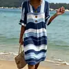 Novo Vestido Longo Cruzado com Decote em V, Babados e Botões 2026, Vestido Casual da Moda e Único para o Dia a Dia das Mulheres, Estilo Verão
