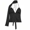 Camisola Sexy de Escote Bajo Estilo Europeo y Americano para Mujer, Nuevo Top de Moda Versátil de Verano Ajustado Corto