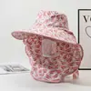 Chapéu de Sol de Verão para Ciclismo e Trabalho, Chapéu de Sol para Mulheres, Chapéu Cachecol para Colheita de Chá, Chapéu Máscara de Proteção UV para Praia