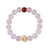 Ágata blanca natural carbón Bodhi cura garra de gato linda cinco Fu gato temperamento pastoral todo partido Pulsera blanca nicho