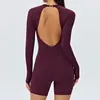 Body de Yoga Costas Cruzadas Decotado com Bojo Removível Roupa Esportiva Colada Costas em V Levanta Bumbum Body Fitness