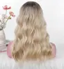 Touca de Cabelo Sintético Ondulado Água Com Franja Feminina Cabelo Médio Longo Ondulado Aplique de Cabelo Topo Para Cabelo Ralo
