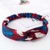 Accesorios para el Cabello Estilo Japonés y Coreano Diadema Cruzada Ancha con Estampado de Lunares Vintage Diadema de Cinta Dulce y Sencilla