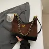 Bolso de mano pequeño de estilo fragancia exquisita con diseño de rejilla cruzada para mujer 2026 nuevo bolso bandolera de cadena de alta gama bolso de hombro único retro