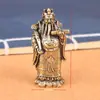 Figuritas de Latón Puro de Tres Estrellas de Fortuna, Prosperidad y Longevidad, Atrayendo Riqueza y Bendiciones, Mejorando la Longevidad, Artesanías para Mascotas de Té, Pequeños Adornos de Escritorio