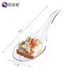 Cuchara de postre transparente de plástico PS para Amazon transfronterizo 10 cm 12 cm cuchara para pastel mousse pudín cuchara china en stock