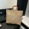 Bolsa de Hombro de Bambú con Estampado Floral de Gran Capacidad, Nueva Tendencia Primavera 2026, Fresca y Elegante, de Alta Apariencia, Linda