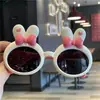 Nuevas gafas de sol de silicona con lazo de conejito para niños, gafas de silicona polarizadas lindas para bebé, gafas de sol lindas de dibujos animados