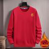 Longnian nuevo invierno engrosado con forro polar cálido suéter de cuello redondo para hombre estilo coreano jersey holgado top para hombre