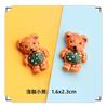 Nuevo dibujo animado lindo lazo oso de peluche oso resina accesorios DIY funda para teléfono móvil parche para ropa accesorios