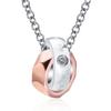 Moda Ins Europea y Americana Creativo Nuevo Collar para Pareja Acero de Titanio Personalizado Collar Entrelazado Regalo de San Valentín para Mujeres