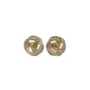 Pendientes Clásicos de Nido de Pájaro de Moda Retro Francés Microincrustados con Circonita Pendientes de Perla con Cierre de Mariposa Accesorios de Joyería DIY Suministro al por Mayor