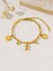 Pulsera de moda de acero de titanio con personalidad hip-hop redonda de marca coreana ins viento frío estudiante novias pulsera al por mayor
