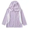 Roupa de Proteção Solar Infantil Novo Estilo Color Block Seda Gelada Fresca Respirável Jaqueta UPF50+ Anti-Ultravioleta Anti-Mosquito