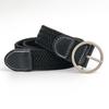 Cinto Masculino Casual Elástico Trançado Fivela de Pino de Liga Sem Furos Cinto Elástico Feminino para Calças Cinto de Lona Coreano da Moda