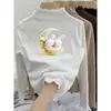 Camiseta de Manga Larga para Niñas Otoño/Invierno 2026 Nuevo Estilo Top Térmico de Polar Alemán para Niños Medianos y Mayores Estilo Coreano Elegante Top con Volantes Ropa Interior