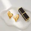 Pendientes de Corazón de Acero Inoxidable Europeos y Americanos Jieding Pendientes de Nicho de Gama Alta Joyería de Acero Inoxidable Pendientes que No se Desvanecen Transfronterizo